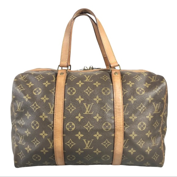 AUTH Louis Vuitton Monogram Bag Boston bag sack souple 35 - Picture 1 of 8